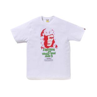 BAPE男装24年秋冬生化危机变异猿人字母印花短袖T恤X10017N