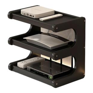 路由器放置架家用wifi收纳盒电视机机顶盒置物架台面多层收纳架子