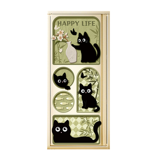 中古风猫咪斗柜客厅靠墙置物柜沙发电视柜旁小边柜钢制铁皮收纳柜