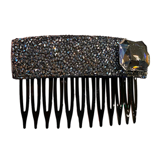 高档奢华闪钻发梳女高级感时尚洋气后脑勺盘发到插梳碎发整理发饰