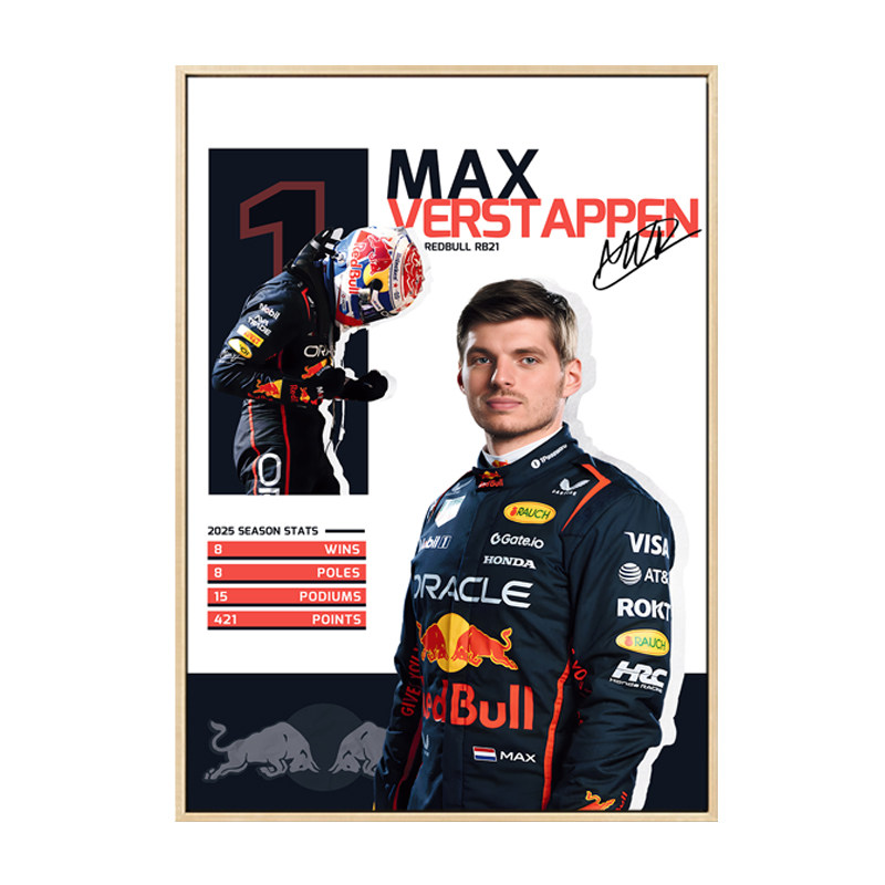 F1维斯塔潘轻奢客厅装饰画