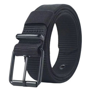 男士皮带新款休闲针扣腰带爆款多孔帆布透气百搭学生军训裤带女款