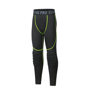 儿童速干衣运动裤套装带EVA一体式护膝护肘紧身衣训练服篮球足球