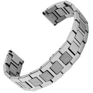 精钢手表带适配卡地亚坦克伦敦tank钥匙SOLO不锈钢表链男女款23mm