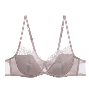 兰卡文La Clover浮光3/4薄杯文胸蕾丝内衣女CC13AF1
