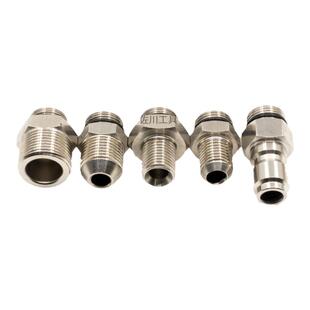 高压水枪尾快接3分G3/8转M14M18M22*1.5对丝内外丝不锈钢尖头螺纹