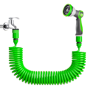 浇花洒水喷头水管软管浇菜喷头塑料伸缩软管高压水枪洗车弹簧管