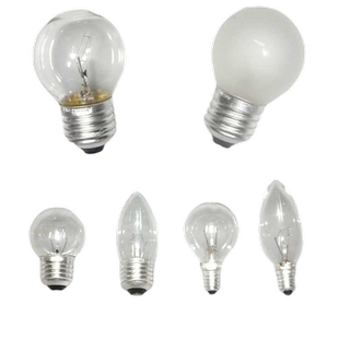 白织灯泡E27E14螺口钨丝灯泡25W/40W/15w暖黄光球形灯泡可调光