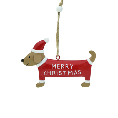 诺琪创意腊肠狗小狗MerryChristmas吊饰圣诞树装饰挂件圣诞装饰品