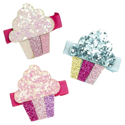 蝴蝶结绒球水果发夹siena