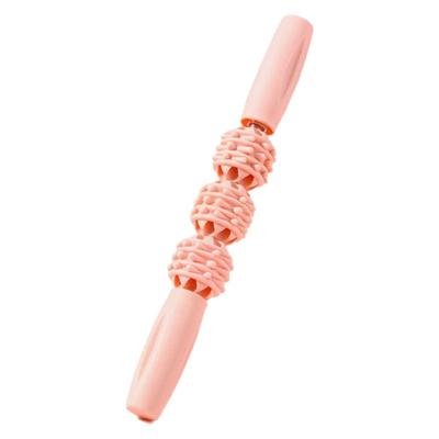 双排按摩棒肌肉放松滚轮轴