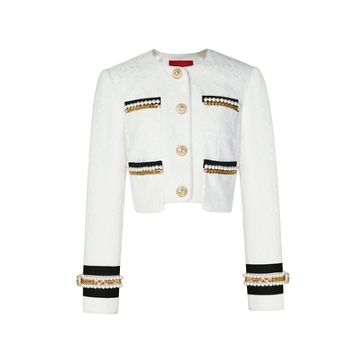 lefame小香风短款蕾丝外套