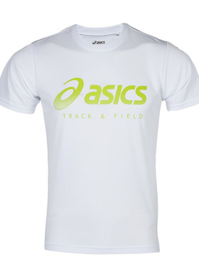 asics运动印花短袖速干面料t恤