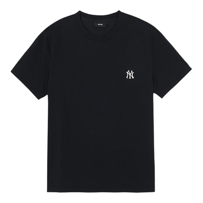 MLB男女同款NY小标刺绣短袖T恤