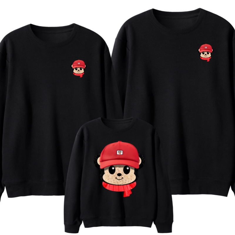 亲子装一家三四口母子女秋冬装新款潮洋气时尚卫衣