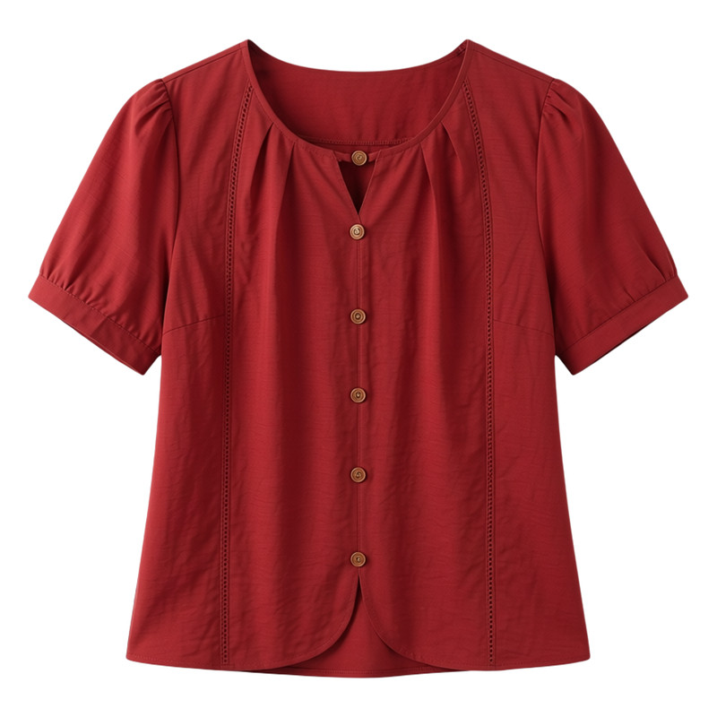 黄色短袖衬衫女夏季2026年新款