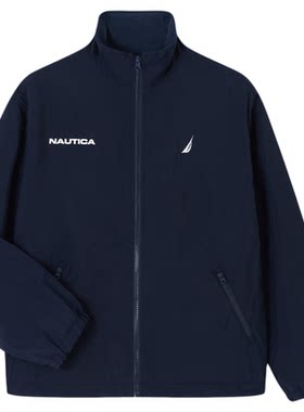 NAUTICA/诺帝卡童装男女童轻量暖绒微皱肌理感梭织防风外套秋冬款