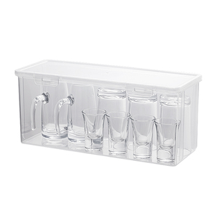 白酒杯收纳盒透明防尘小酒杯架子置物架放子弹杯盒子分酒器放置架