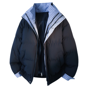 班尼路SK春季红色假两件立领棉衣男过年新衣拉链保暖棉袄外套男YS