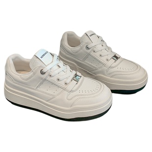 YOUNGER LURE小白鞋女款2026新款爆款厚底增高百搭平底板鞋显脚小