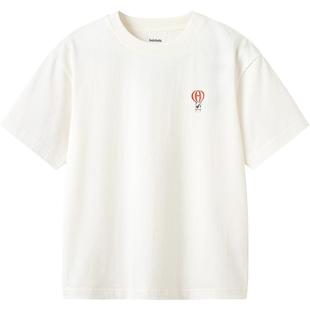 巴拉巴拉儿童短袖t恤男童女童纯棉白色上衣夏装新款童装亲子衣服