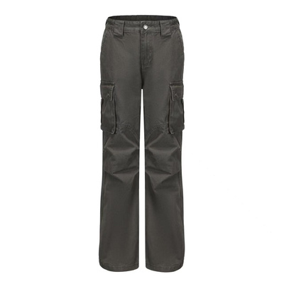 ZLAYCO做旧风琴口工装裤