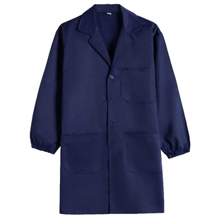 套羽绒服穿加肥加大纯棉蓝大褂胖人工作服加厚罩衣冬厚款兰大褂