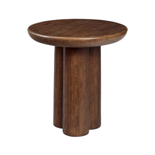 如羽 原创设计奥格登茶几全实木中古侘寂风客厅沙发艺术创意边几