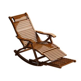 躺椅午休折叠摇摇椅大人阳台家用休闲凉椅懒人老人客厅午睡竹椅子