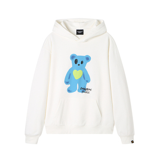 Dangerouspeople薛之谦dsp趣味爱心嘟嘟熊宽松百搭时尚潮连帽卫衣