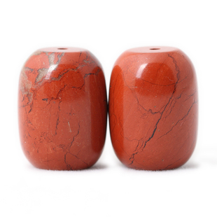 原矿天然鸡肝玛瑙桶珠散珠 南非战国红石顶珠腰珠diy文玩菩提配饰