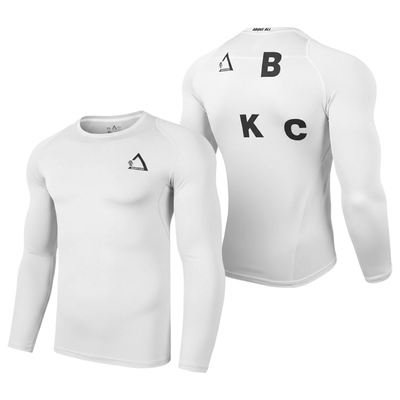 破冰大三角复古健身长袖圆领弹力