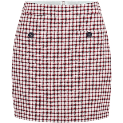 BORAAKSU复古格纹A字西装半裙