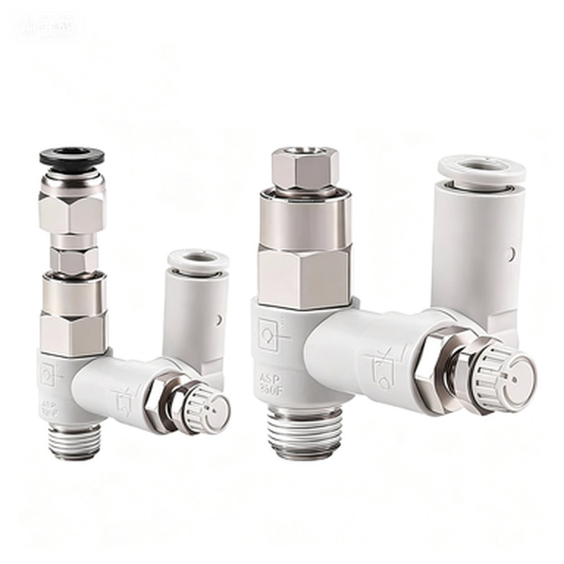 SMC型先导式调速阀ASP330F/430F/530F-01/02-04/06止回单向调节阀