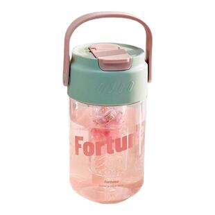 新款大容量便携茶隔水杯女生高颜值随手杯大肚吸管杯男生咖啡杯子