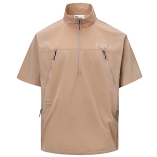 HELLY HANSEN/HH 26秋新款弹力舒适宽松版型梭织半拉链短袖T恤