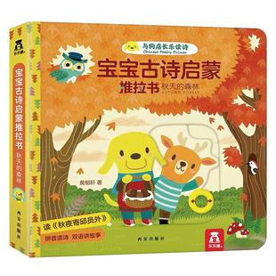 乐乐趣 推拉书宝宝0-3岁幼儿早教古诗启蒙套装认知音频跟读中英双语故事书图画书幼儿卡片益智带拼音机关洞洞拉拉触摸书绘本1岁2