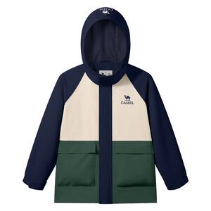 小骆驼儿童冲锋衣三合一外套2025新款防风防水户外服男童保暖外套