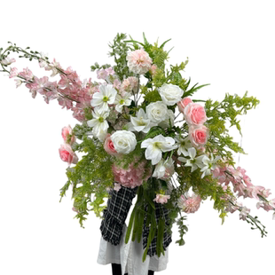 婚庆挂花仿真花婚礼堂花点千代兰订婚宴背景装饰花橱窗布置路引花