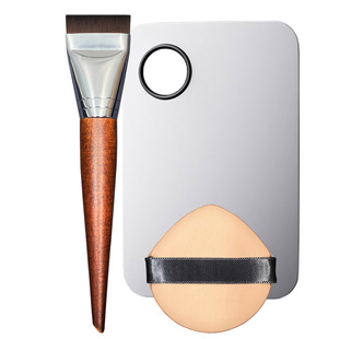 一字粉底刷加调色板三件套毛孔粉底液专用刷子平铺不吃粉上妆工具