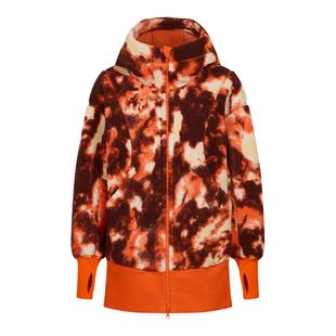 彳亍长款羊羔绒遮肉连帽茧形户外生活女运动外套