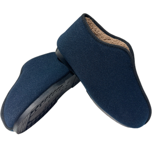 宁波手工老式棉鞋女居家外穿庞克两片绒面老北京布暖鞋防滑一脚蹬