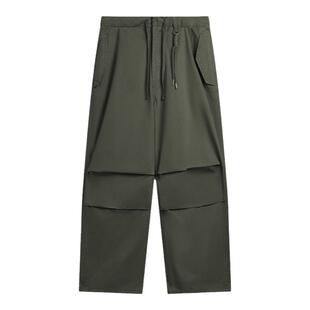 UNF 美式复古阔腿伞兵裤男女春夏潮牌宽松休闲口袋直筒工装束脚裤