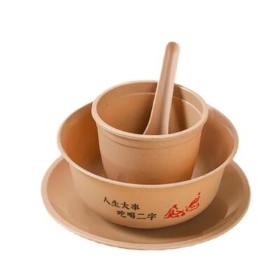 一次性稻壳餐具套装独立包装四件套加厚健康商务商用家用高档环保