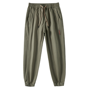 班尼路SK男士休闲裤2025秋冬季束脚九分加厚加绒宽松百搭工装裤YS