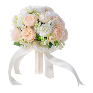 领证手捧花结婚新娘仿真花婚庆伴娘拍照道具韩式婚礼婚纱照假花球