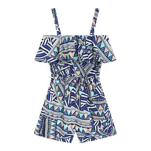 碎花一体连衣裤小个子连体衣女装夏天2025新款连衣短裤韩式连身裤