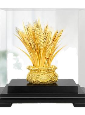 威弗列德金箔麦穗大卖桌面摆件客厅酒柜装饰品办公室开业乔迁礼品