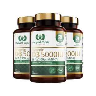 【自营】royal oak皇家橡树维进口生素D3+K2成人备5000iu孕妇胶囊