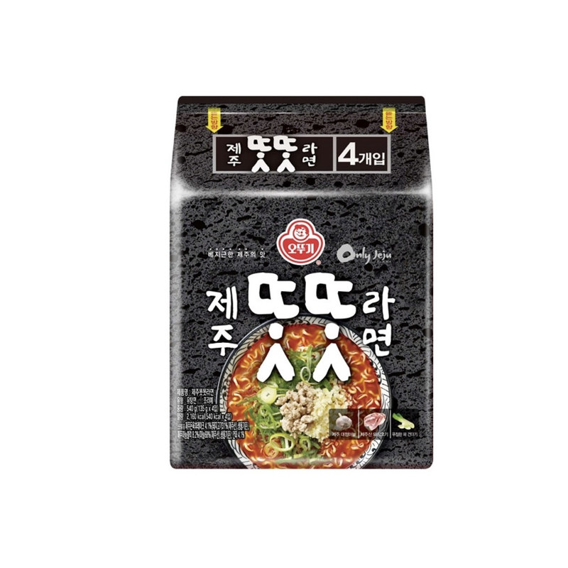 不倒翁济州岛蒜香猪肉丁拉面